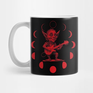 goblin playing guitar moon phase Mug